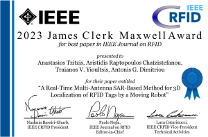2023 IEEE CRFID James Clerk Maxwell Best Journal Paper Award